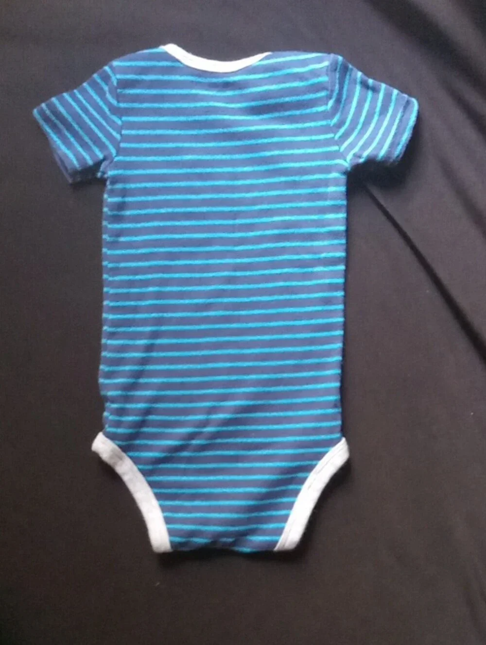 Carter's Blue, Gray & Red Striped Baby One-Piece Bodysuits Set
